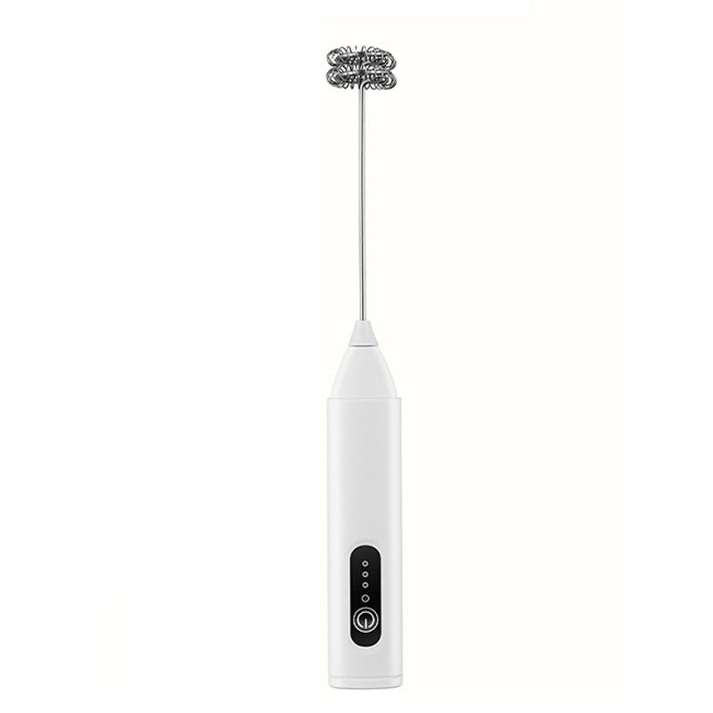 Batidor Eléctrico Espumador de Leche Recargable USB con 2 Cabezales