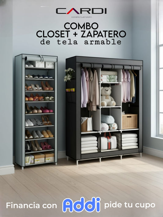 Combo Closet Ropero + Zapatero